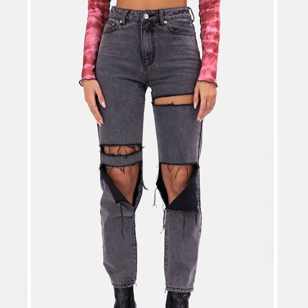 Adika black ripped jeans